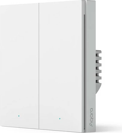 Switch muri smart Aqara H1 No Neutral, Double Rocker, HomeKit, i bardhë