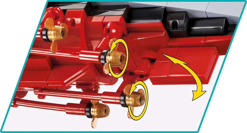 Set ndërtimi Cobi Klocki HMS Hood, 2613 pjesë, Historical Collection, model 1:300