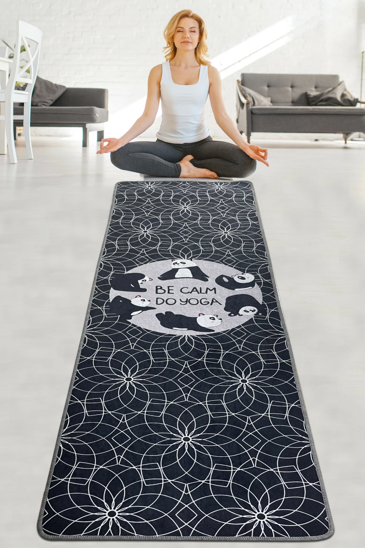 Qilim yoga Vital And Vivid, Be Calm Djt, shumëngjyrësh, 60x200cm