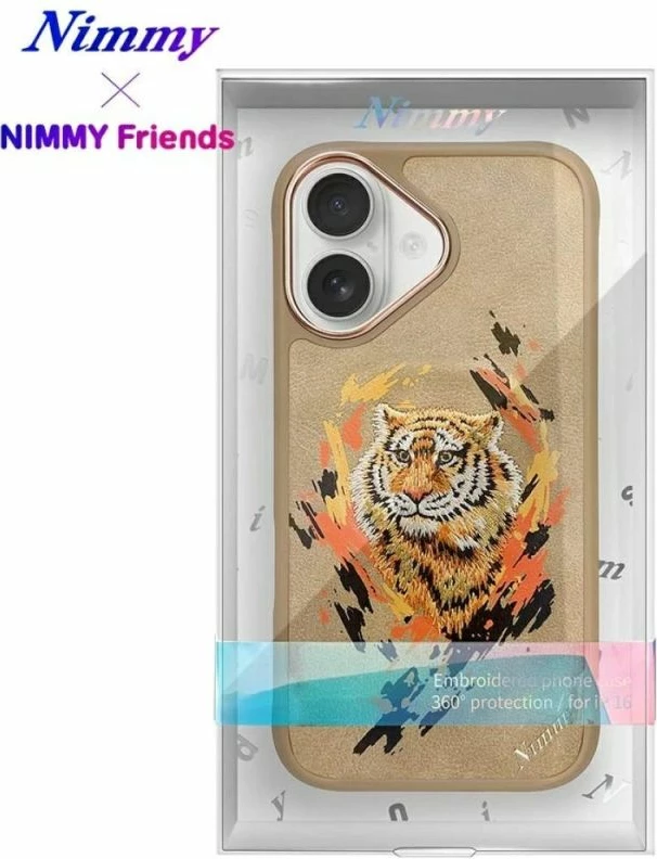 Kapak MagSafe Nimmy Tiger për iPhone 16, kafe