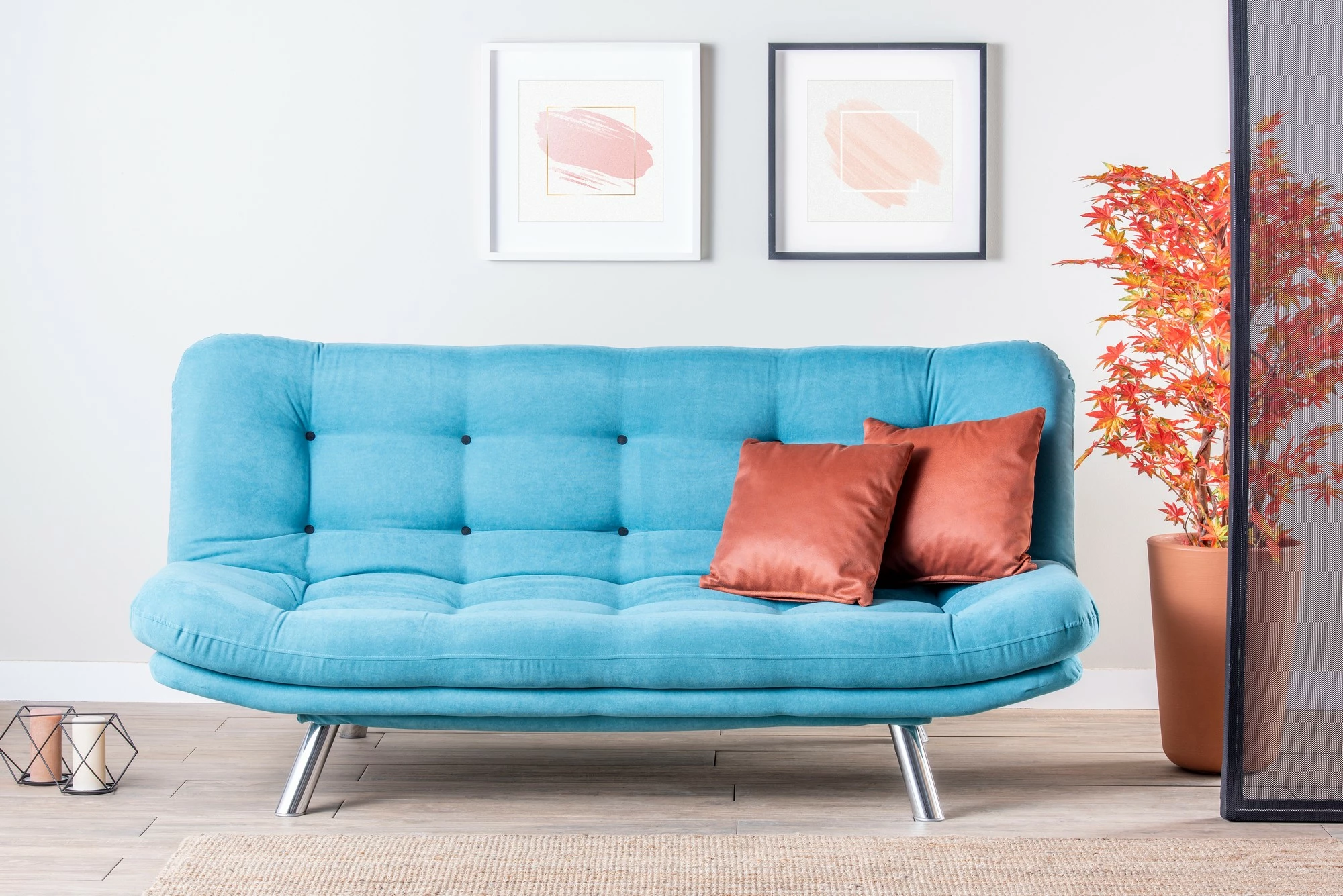 Divan-krevat treshe, ngjyrë tyrkiz, Atelier del Sofa, Misa Sofabed