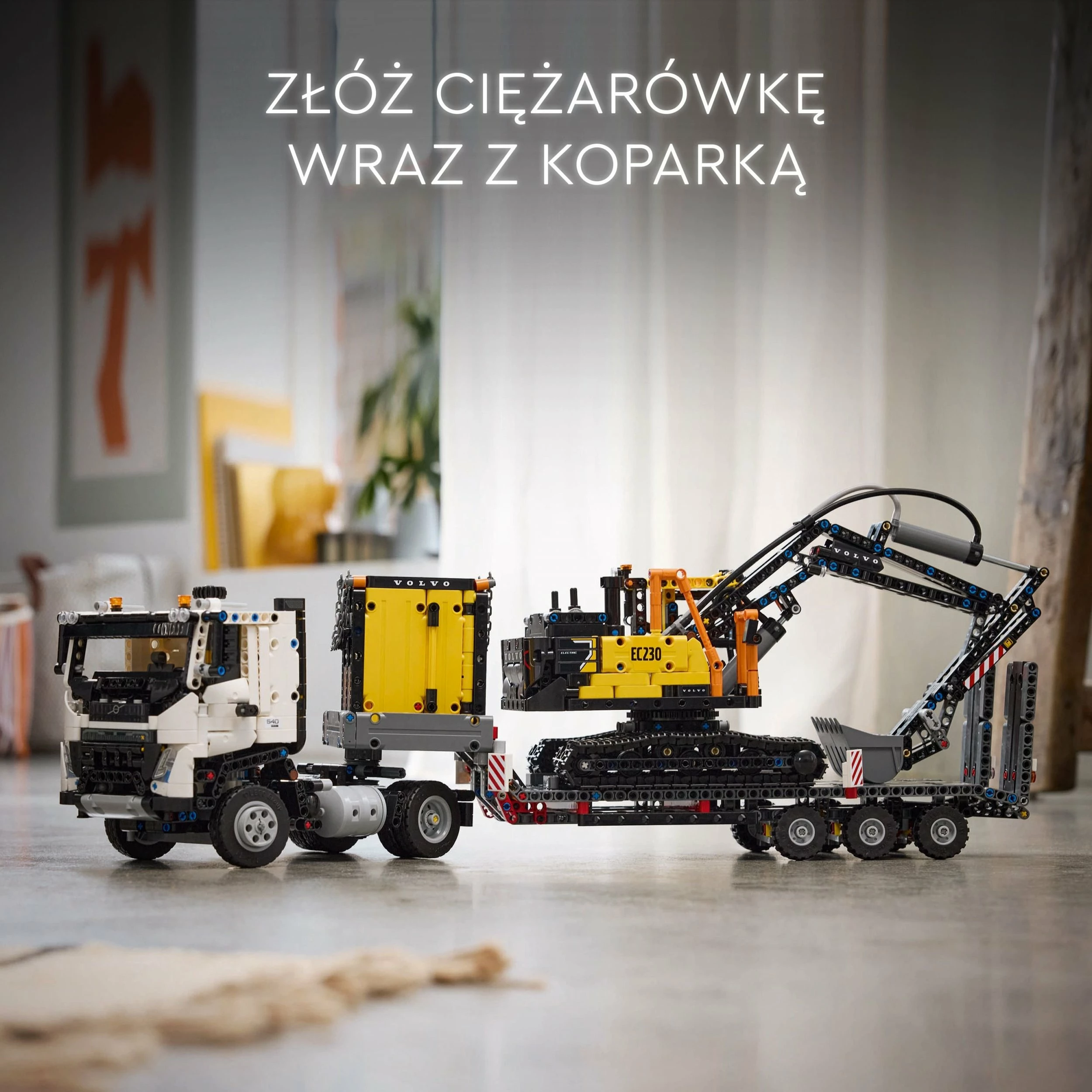 Set ndërtimi LEGO Technic Volvo FMX Truck dhe EC230 Excavator elektrik 42175, 2274 copë, 10+