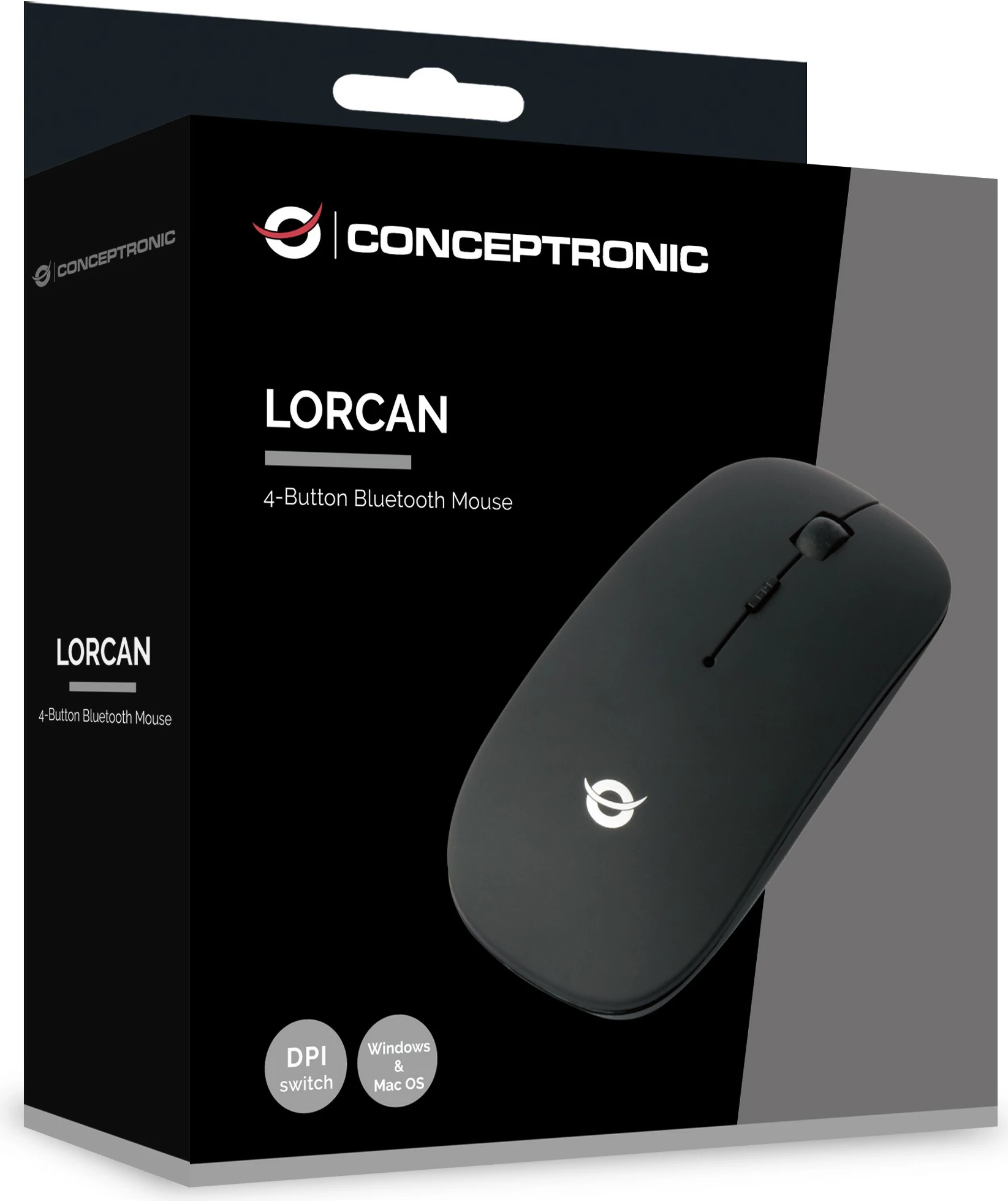 Maus Bluetooth Conceptronic LORCAN01B, 4 butona, i zi