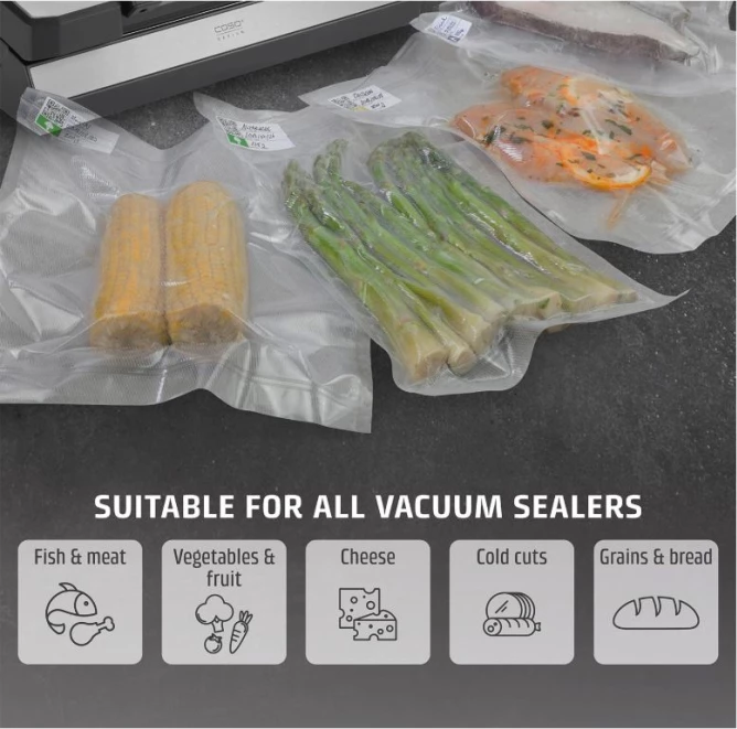 Rul folie për paketim me vakum CASO 8 Star MPN 1222 30×600 cm, transparente, set 2 copë