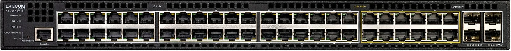 Switch LANCOM GS-3652XUP, Managed, L3, 52 porta, 2.5G Ethernet, PoE++, Rack 1U