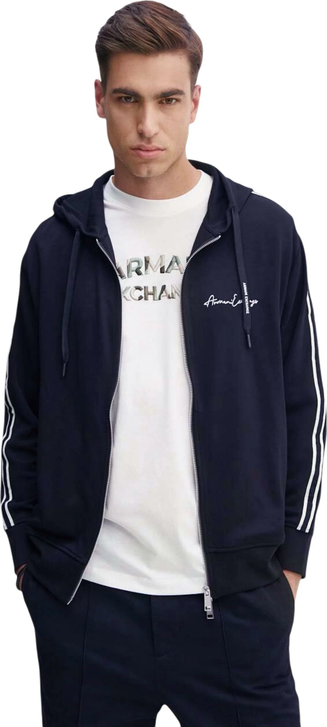 Duks me zingjir Armani Exchange 8NZMSH Z9N1Z për meshkuj, i kaltër