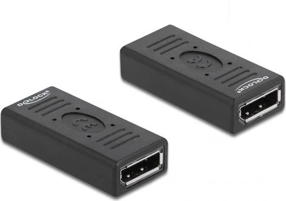 Adapter DisplayPort Delock 66643, femër-në-femër (20-pin), DP 1.2, 4K@60Hz, i zi