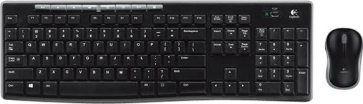 Set tastierë + maus Logitech Wireless Combo MK270, US layout, USB 2.0, multimedia keys, model 920-004509 (920004509), e zezë