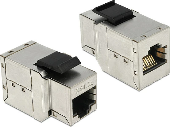 Modul Keystone DeLOCK 86166, RJ45-RJ45, CAT6A, argjendtë