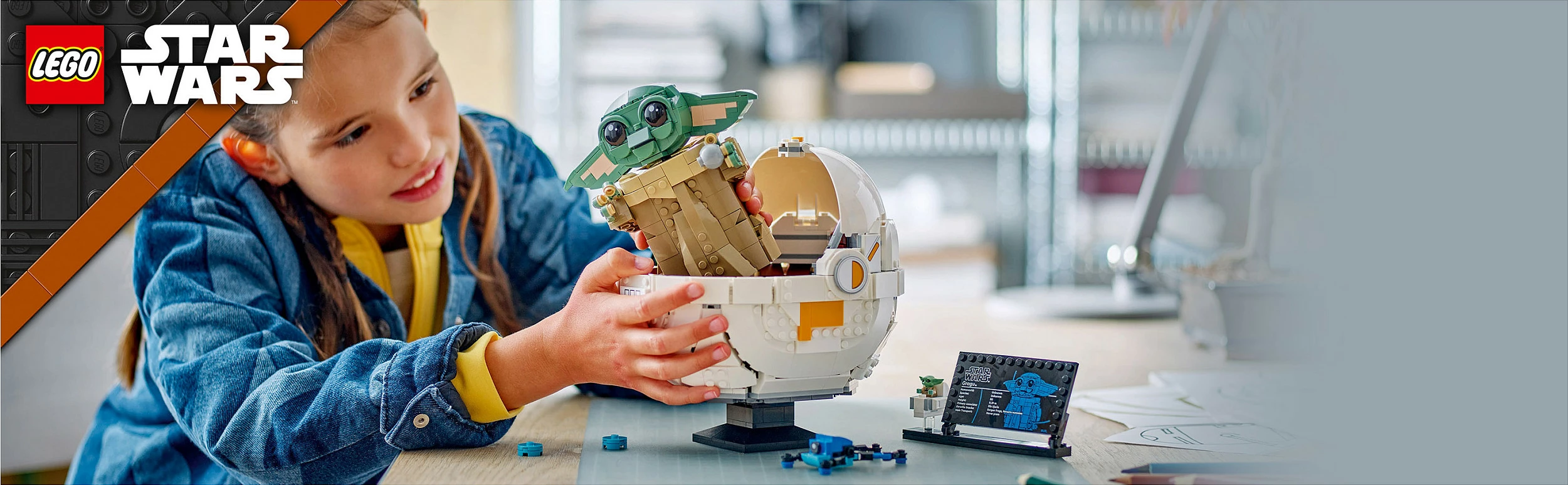 Set ndërtimi LEGO Star Wars Grogu, shumëngjyrësh