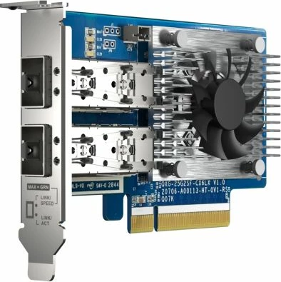Kartelë rrjeti QNAP QXG-25G2SF-CX6 25GbE, 2x SFP28, PCIe Gen4 x8
