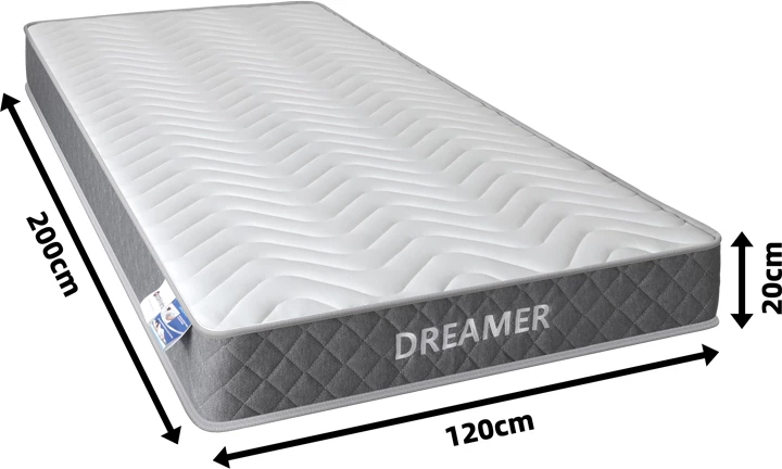 Madrac Dreamer me susta xhepi, i kompresuar, përdorim dyanshëm, 120x200x20cm