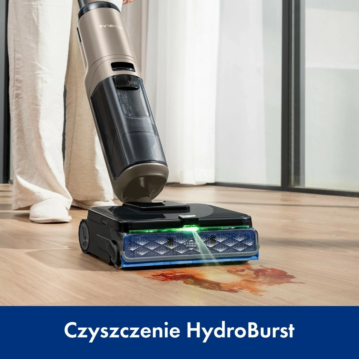 Kasë fshese Tineco Floor One S7 MAX Gold, pa kabllo, ngjyrë kafe