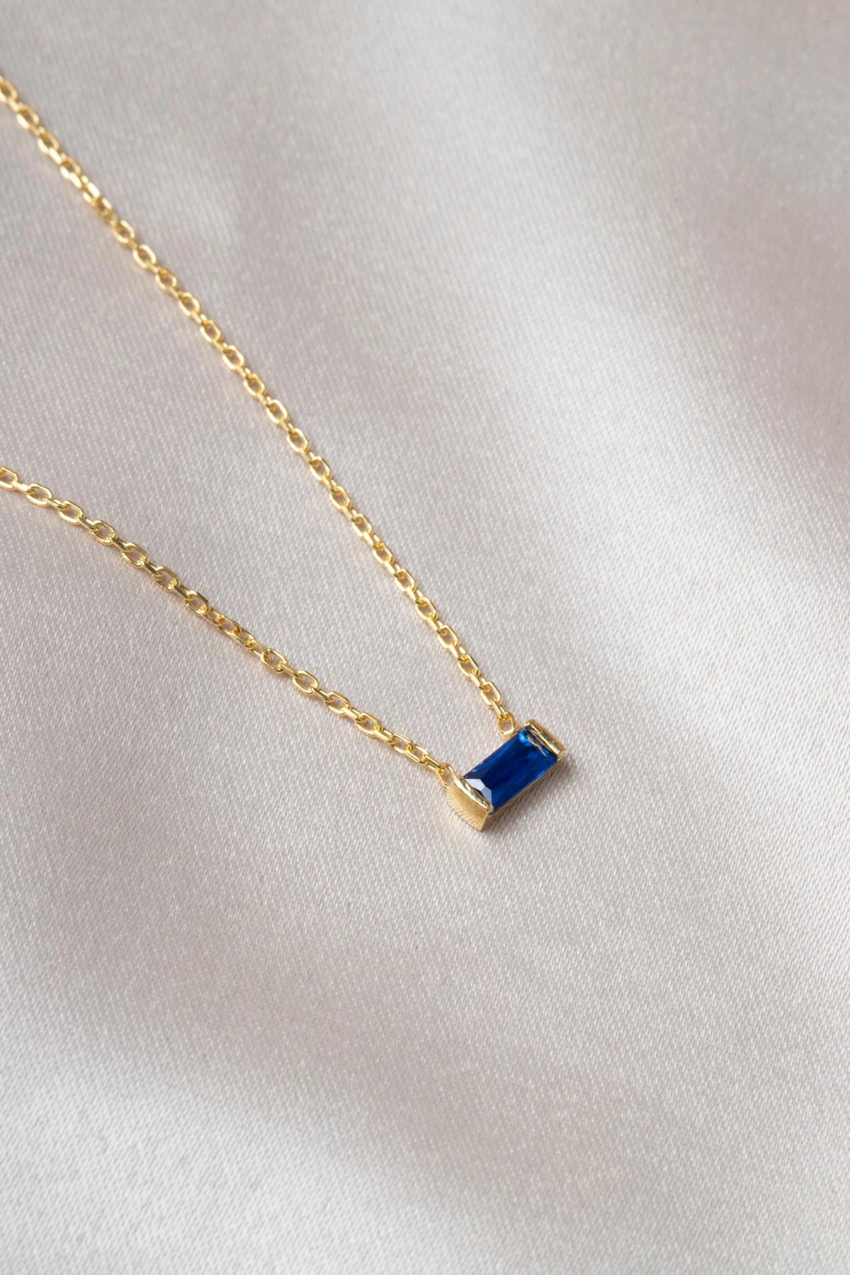 Qafore argjendi me gurë navy blue, Elika Silver, TFNY65236