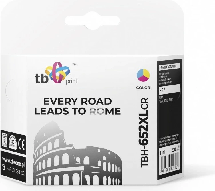 Toner TB Print TBH-652XLCR për HP DeskJet, me ngjyra, 18ml