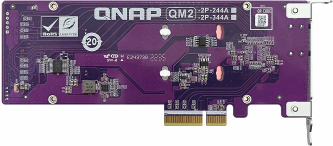 kartelë zgjerimi PCIe QNAP QM2-2P-344A, 2x M.2 NVMe 22110/2280, PCIe Gen3 x4