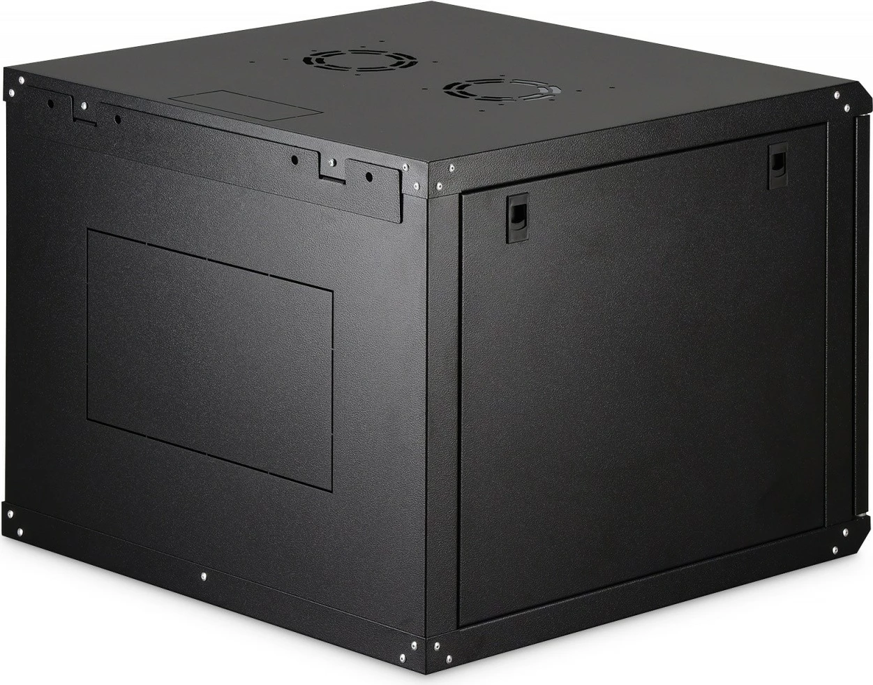 Kabinet rrjeti muror Digitus DN-37107 19" 9U 474x600x600mm derë xhami IP20 kapacitet 60kg i pa-montuar, zezë