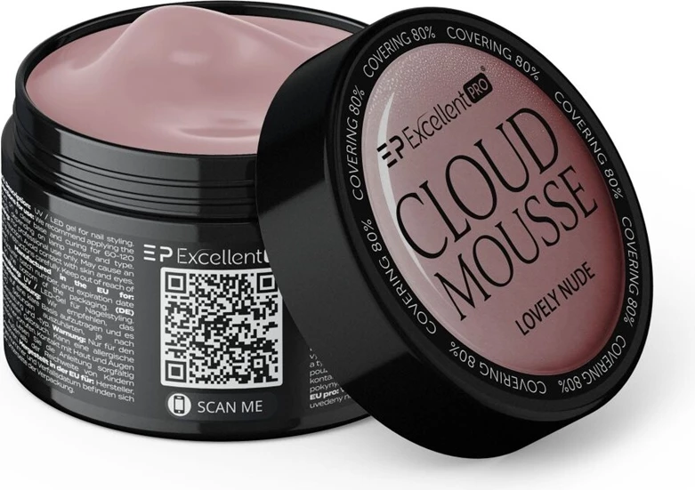 Xhel ndërtues për thonj Excellent PRO Cloud Mousse Rose Sand për femra, 50g