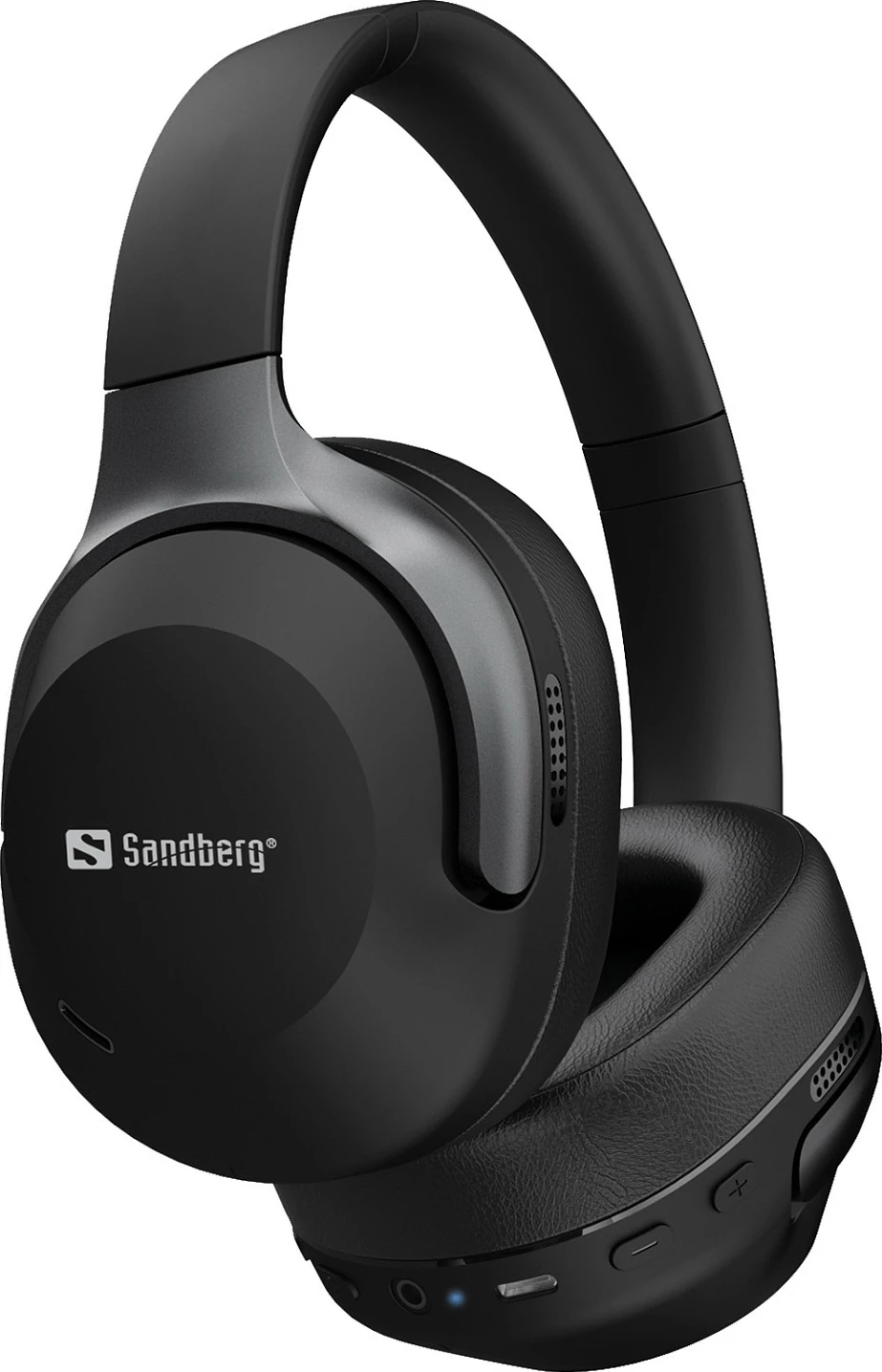 Kufje wireless Sandberg Travel Headset ANC+ENC, Bluetooth 6.0, deri 30h, të palosshme, të zeza