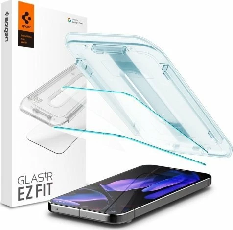 Mbrojtës ekrani xham i kalitur Spigen Glas.TR EZ Fit për Google Pixel 9/9 Pro 9H, 2 copë, transparent