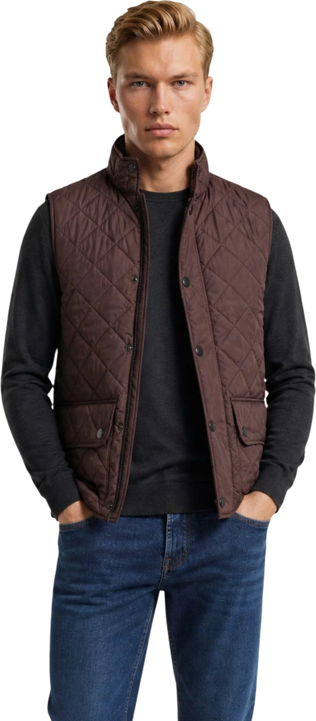 Jelek për meshkuj Barbour New Lowerdale Gilet 262MMGI0245, kafe e errët