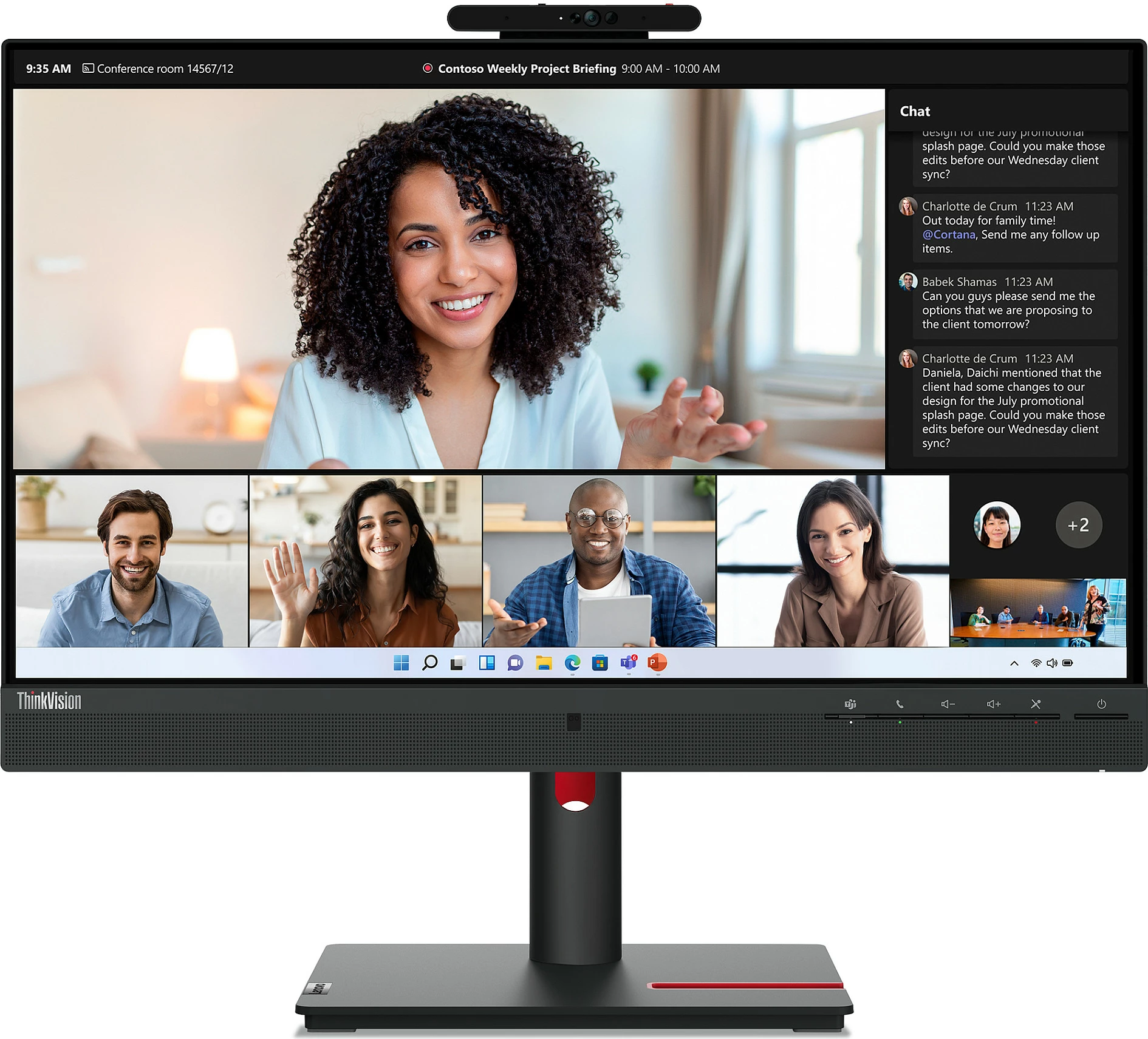 Monitor Lenovo ThinkVision T24mv-30, 23.8", Full HD, LED, i zi