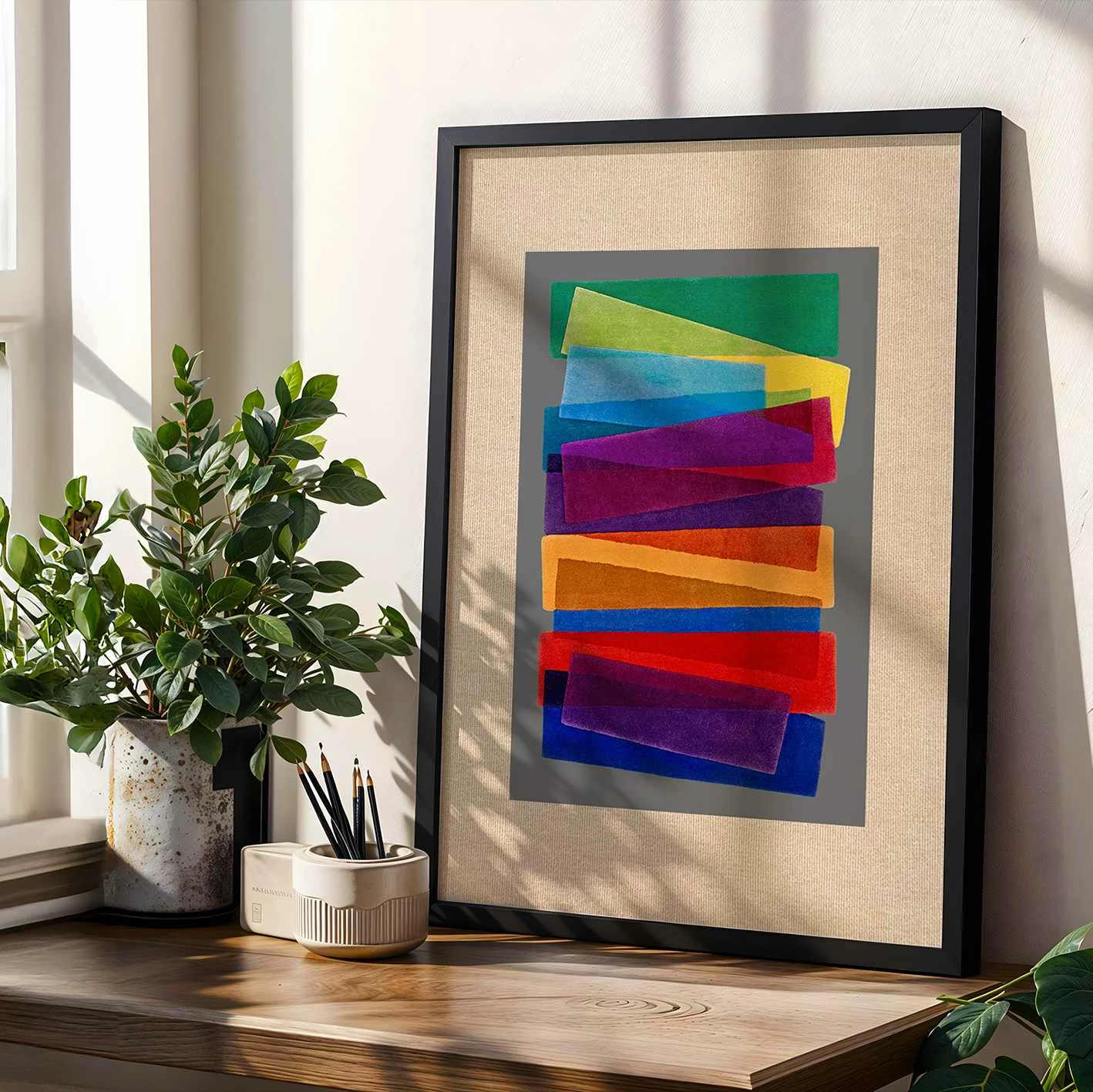 Pikturë dekorative në kanavacë me kornizë, shumëngjyrëshe, Wallity, SC11376_70100, 74x104cm