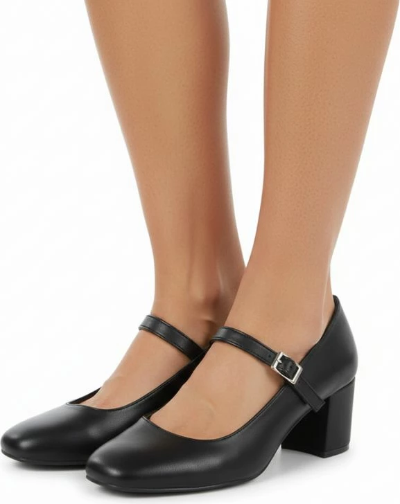 Këpucë elegante për femra Leone, të zeza