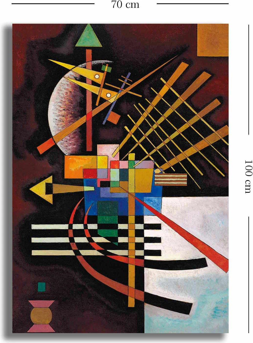 Pikturë dekorative në kanavacë Wallity, shumëngjyrëshe, 70x100cm, Kandinsky