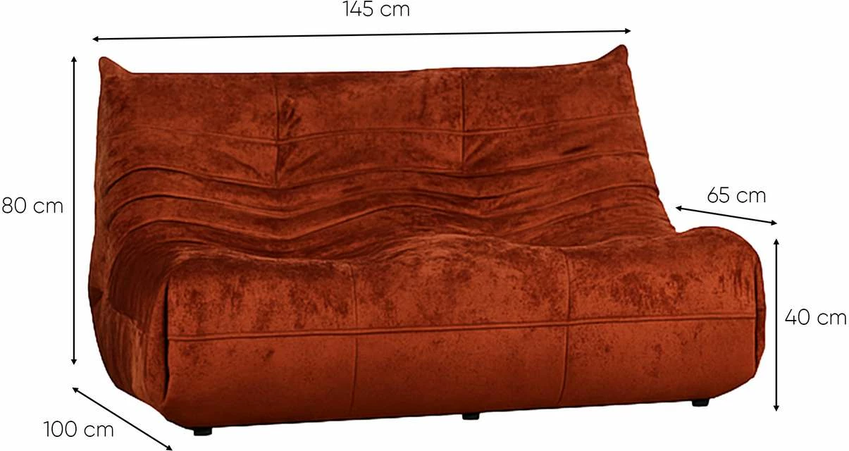 Divan dy ulëshe, ngjyrë e kuqe, Atelier del Sofa, Bocek