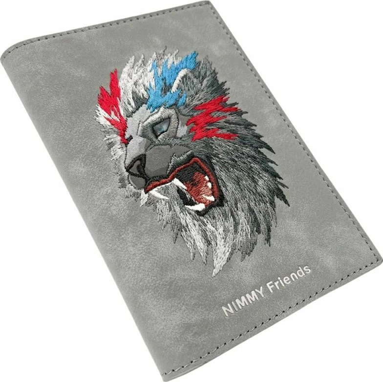 Portofol pasaporte Nimmy Raptor Lion, gri
