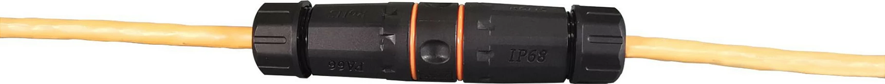 Kuplungë kaluese RJ45 EFB Elektronik Cat6a IP68, femër/femër, e zezë