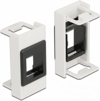 Modul mbajtës Keystone DeLOCK Easy 45, 22.5 x 45 mm, pa vida, 1x port, bardhë/zi