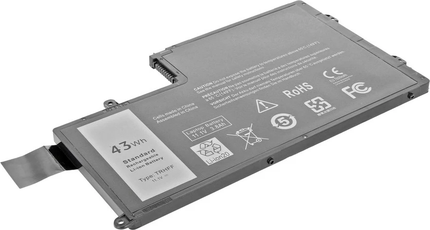 Bateri laptop Mitsu BC/DE-5445 për Dell Inspiron 14/15, Latitude 3450/3550, 3800 mAh, 11.1V, e zezë