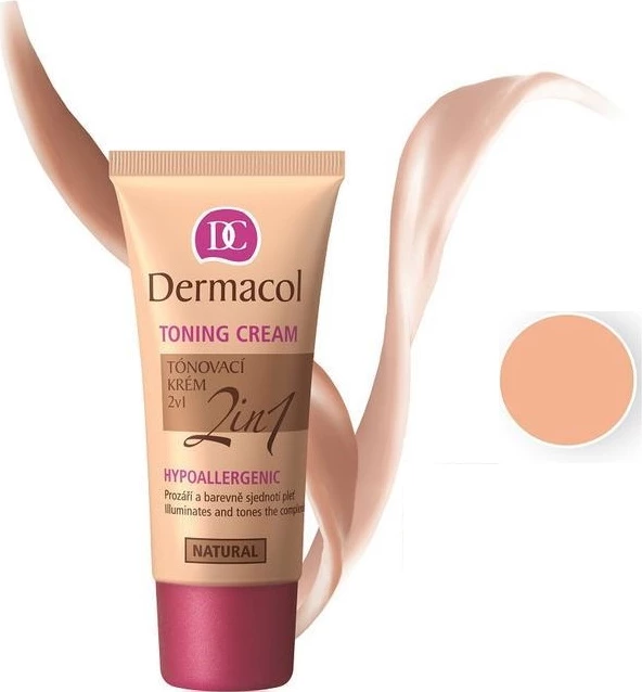 Fondatinë dhe krem hidratues 2n1 Dermacol Toning Cream Natural 30ml