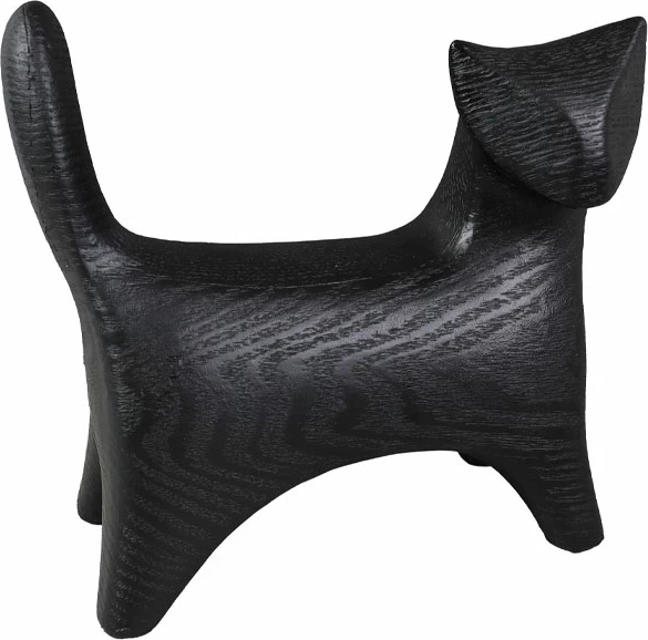 Dekor mace e zezë, AGGUATO, polirezine, 17.5x8.5x17cm