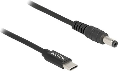 Kabllo karikimi laptop DeLOCK USB-C në 5.5 x 2.1 mm, 1.5 m, 20V 3A, e zezë