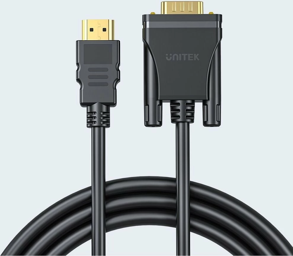 Kabllo HDMI në VGA Unitek V1185A01 2m Full HD 60Hz, e zezë