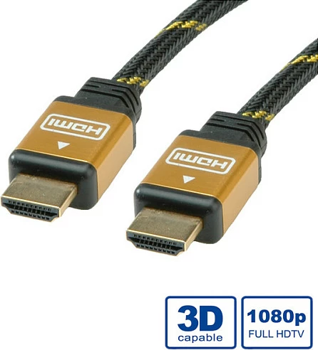 Kabllo HDMI ROLINE 20m, 1080p, gold-plated, e zezë/ari
