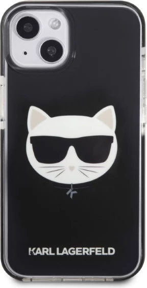 Mbështjellës Karl Lagerfeld Choupette Head për iPhone 13 mini, hardcase, e zezë
