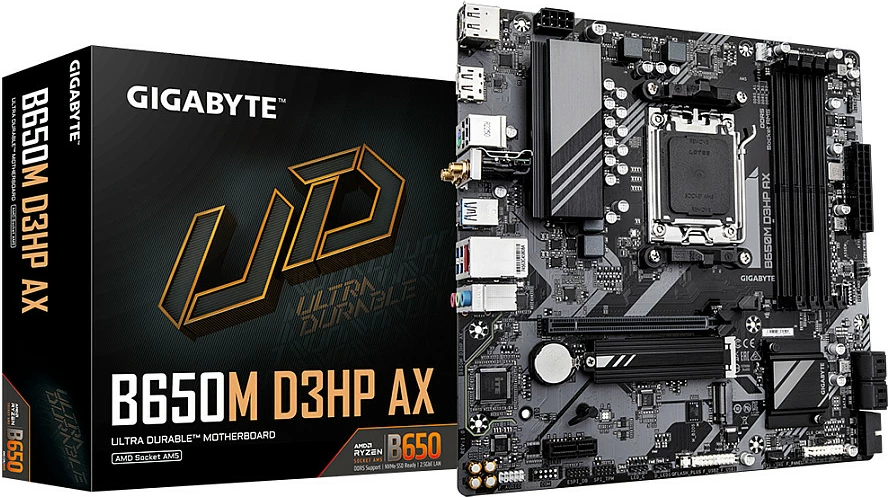 Pllakë amë Gigabyte GA-B650M D3HP AX, Socket AM5, micro ATX