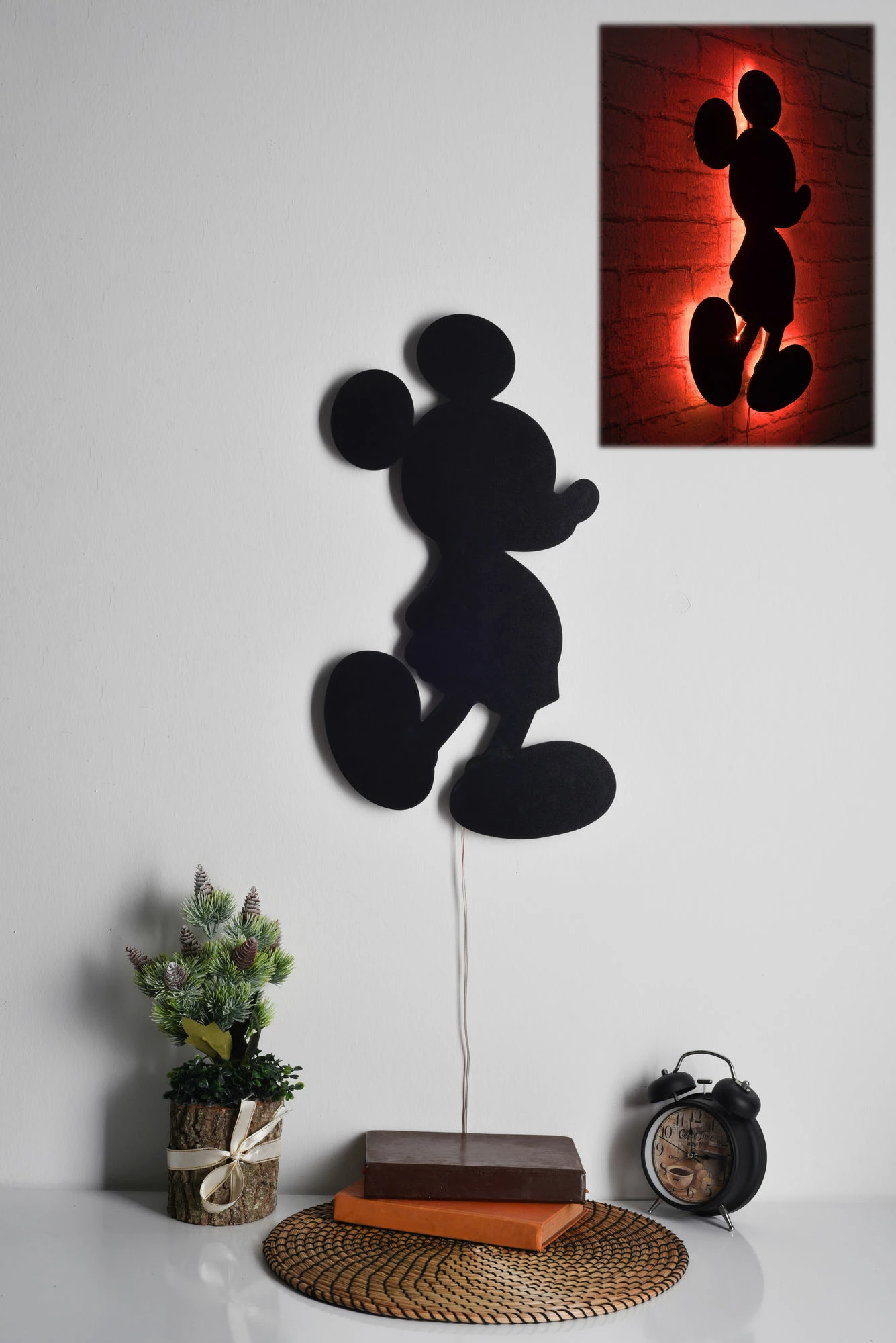 Dritë dekorative LED Mickey Mouse, e kuqe, Wallity