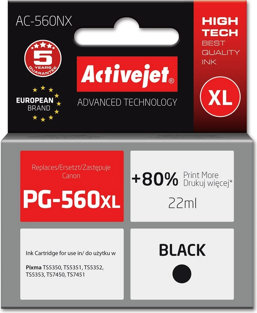 Ngjyrë printeri Activejet AC-560NX, e zezë