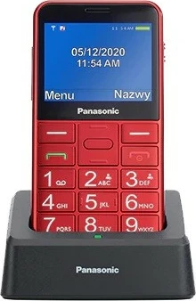 Celular Panasonic KX-TU155, i thjeshtë, për të moshuar, i kuq