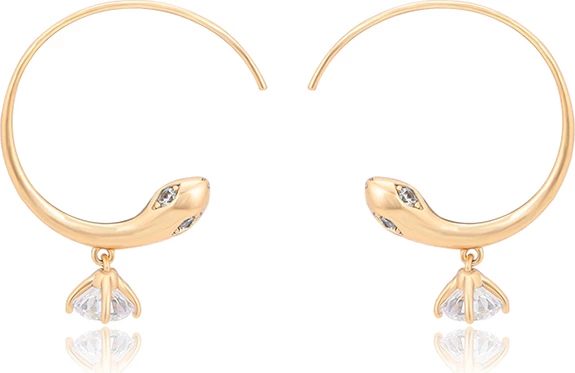 Vathë Xuping të praruar në ari 18 karatësh VXGJ, Gjarpër, artë/bardhë