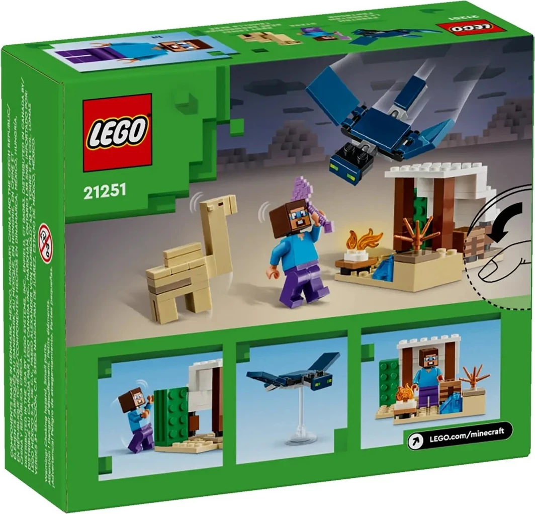 Set Lodër LEGO Minecraft 21251 Steve's Desert Expedition