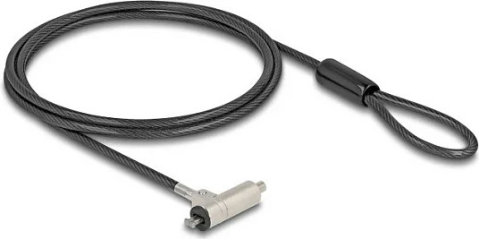 Kyç sigurie për laptop DeLOCK Nano Slot, 1.8 m, me çelës, i zi