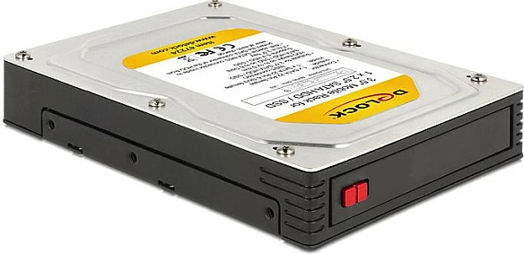 Mobile rack DeLOCK 47224 për HDD/SSD 2.5" SATA, hot-swap, 6 Gbit/s, i zi