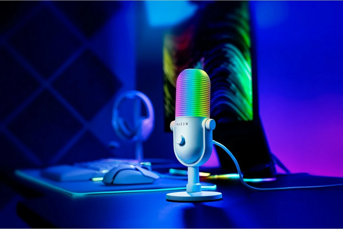 Mikrofon Razer Seiren V3 Chroma i bardhë RGB