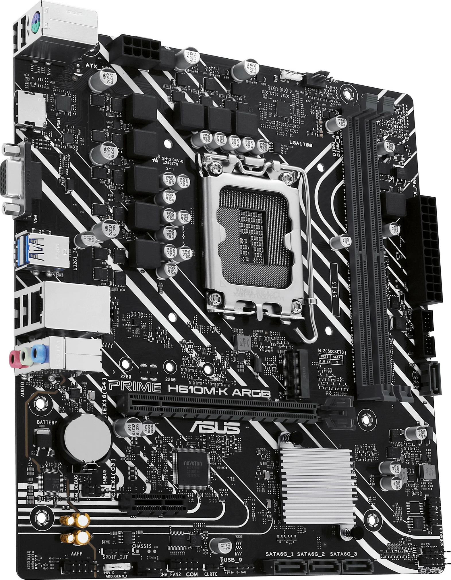 Pllakë amë ASUS PRIME H610M-K ARGB, Intel, DDR5, micro ATX